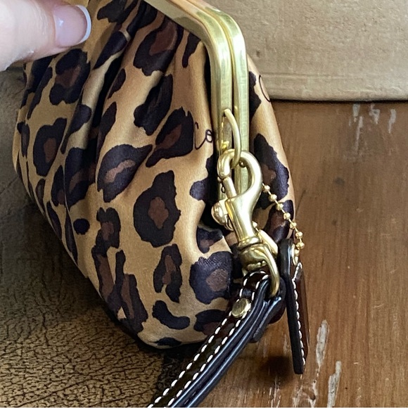 Coach Leopard Ocelot Satin Framed Kisslock - Picture 11 of 15